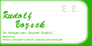 rudolf bozsek business card